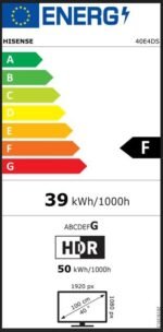 Hisense 40E4DS Fernseher 40 Zoll, 4K FHD Smart TV, Hi-View AI Engine, 60Hz Game Mode, Natural Colour Enhancer, Dolby Audio – Bild 14