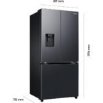 Samsung French-Door-Kühlschrank mit Gefrierfach, 178 cm, 495 l, WiFi & SmartThings AI Energy Mode, Twin Cooling+, Auto Ice Maker, No Frost+, Premium Black Steel, RF50C530EB1/EF – Bild 2