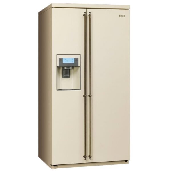 Smeg SBS8003PO Side by Side Kühl-Gefrier-Kombination Creme