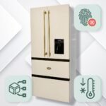 Kaiser KS 80425 ElfEm, 83 cm breit, 183 cm hoch, 83.6 cm breit, Retro Kühlschrank, Side-by-Side Kühl Gefrier Kombi, No Frost 506 L, AD/BE – Bild 3