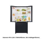 Samsung French-Door-Kühlschrank mit Gefrierfach, 178 cm, 495 l, WiFi & SmartThings AI Energy Mode, Twin Cooling+, Auto Ice Maker, No Frost+, Premium Black Steel, RF50C530EB1/EF – Bild 3