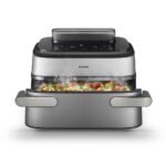 Philips Steam Airfryer 5000 Megabasket Heißluftfritteuse, Silber, 9,5 L