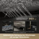 DREAME X50 Master Staubsaugerroboter mit 24,9cm Basisstation,Automatisches Nachfüllen＆Entleeren,Nachlaufsystem,AI Hindernisvermeidung,20000Pa, Schwarz – Bild 9
