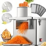 NEWTRY Elektrische Gemüseschneider 4-in-1 250W 200kg/h Gastro Edelstahl