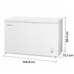 HEINNER HCF-HS420E++ Side-by-Side Kühl-Gefrierkombination – 420 L Gesamtvolumen, No-Frost-Technologie, Energieklasse E, LED-Innenbeleuchtung, Touch-Bedienung, Weiß – 5 Jahre Garantie – Bild 2