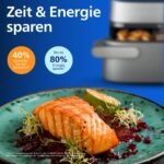 Philips Steam Airfryer 5000 Megabasket Heißluftfritteuse, Silber, 9,5 L – Bild 12