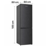 HEINNER HCNF-HM293INVDGE++ Kühl-Gefrierkombination, 293 L, 210 L Kühlteil + 83 L Gefrierteil, Total No Frost, Inverter-Kompressor, LED-Beleuchtung, reversible Türen, Energieklasse E, Grau – Bild 2