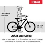 RCB GK2 26"-Mountainbike, 21-Gang-Kettenschaltung, Aluminiumrahmen, Federgabel, mechanische Scheibenbremsen, Getränkehalter, ideal für Freizeit und Fitness, geeignet für Jugendliche und Erwachsene – Bild 6