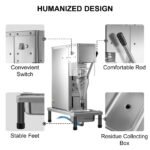 Huangj-0527 Eismaschine Gefrorener Joghurt-Mischmaschine-Kühlschrank zur Herstellung von Milchshake-Eiscreme-Mischgeräten aus Edelstahl Gelato Maker – Bild 7