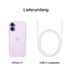 Apple iPhone 17 256 GB: 6,3" Display mit ProMotion, A19 Chip, Center Stage Frontkamera für Smarte Gruppenselfies, Verbesserte Kratzfestigkeit, Batterie für den ganzen Tag; Lavendel – Bild 6