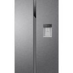 Haier Side-by-Side Kühl Gefrierkombination HSR3918EWPG, freistehend, No Frost I 177,5 x 90,8 x 65,9cm I Side by Side Kühlschrank mit Wassertank, ohne Wasseranschluss I Kühlschrank Side by Side, 521 L