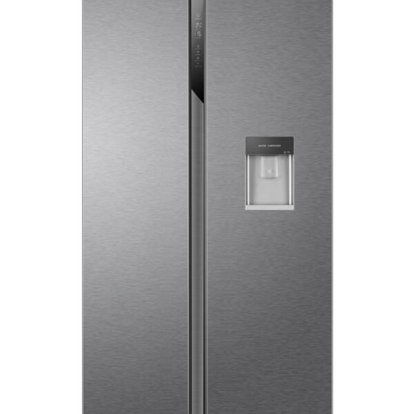 Haier Side-by-Side Kühl Gefrierkombination HSR3918EWPG, freistehend, No Frost I 177,5 x 90,8 x 65,9cm I Side by Side Kühlschrank mit Wassertank, ohne Wasseranschluss I Kühlschrank Side by Side, 521 L