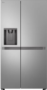 LG GSLC40PYPE Side-by-Side Kühlschrank mit Gefrierfach (638 L, Energieklasse E) mit Eis- und Wasserspender, UVNano, Total No Frost, Silber
