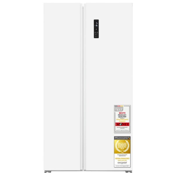 Exquisit SBS546-040D Side-by-Side Kühlschrank, 442 L, No Frost, Weiss