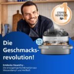Philips Steam Airfryer 5000 Megabasket Heißluftfritteuse, Silber, 9,5 L – Bild 2