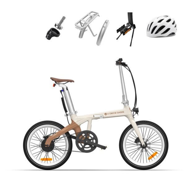 A Dece Oasis ADO Air E-Bike Air Carbon Elektrofahrrad, ebike Damen/ebike Herren,Bike,klapprad Riemenantrieb 14,5Kg IPS LCD Display, GPS,ADO APP,250W (Weiß)