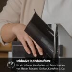 GRAEF. Master M20 - Elektrischer Allesschneider, Made in Germany, Vollstahlmesser Ø 170 mm für feinste Schnitte, Schnittstärke 0-20 mm, Kondensatormotor 170 W, Vollmetall, Schneidemaschine, Silber – Bild 6