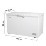 HEINNER HCF‑HM371CE++ – Gefriertruhe 371 L – Energieeffizienzklasse E – Elektronische Steuerung, Schnellgefrierfunktion, LED‑Innenbeleuchtung & Display, Weiß – 5 Jahre Garantie – Bild 3
