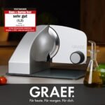 GRAEF. Master M20 - Elektrischer Allesschneider, Made in Germany, Vollstahlmesser Ø 170 mm für feinste Schnitte, Schnittstärke 0-20 mm, Kondensatormotor 170 W, Vollmetall, Schneidemaschine, Silber – Bild 3