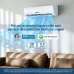 EuKer Split-Klimaanlage 9000 BTU (2,7 kW) Inverter, Energieeffizienzklasse A++, Kühlen & Heizen, Sehr leise, Kältemittel R32, Wandmontage, WiFi & App-Steuerung, Timer, für Wohnräume – Bild 7