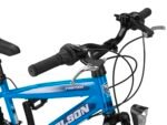 Talson 24 Zoll Mountainbike Fahrrad mit 21-Gang Shimano, Gabelfederung & Beleuchtung Blau – Bild 2