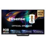 Hisense 85UR8DS Fernseher 85 Zoll, 4K UHD, RGB Mini LED, Smart TV, 180Hz, Hi-View AI Engine RGB, Dolby Vision.Atmos, AI RGB Lichtsensor, AI 4K Upscaler, AMD FreeSync Premium Pro, Tuned by Devialet