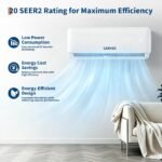 Split Klimaanlage mit Heizen A++ / Kühlen A++, 9000 BTU (2.7 kW) Inverter Klimagerät, Ultraleise, Energiesparmodus, WiFi & App, bis 70qm, Klimagerät Wandmontage R32 Kältemittel, Montagematerial – Bild 4