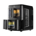 CHEF CUISINE Air Fryer Dual Zone 9L | Heißluftfritteuse mit 2 unabhängigen Schubladen, Touch-Bedienfeld & 12 Programmen | Fettarmes Garen, Grillen, Backen & Dörren | energieeffizient
