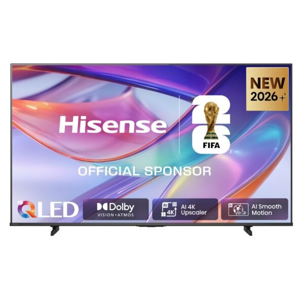 Hisense 65E7DS Fernseher 65 Zoll, 4K UHD QLED, Smart TV, Hi View AI Engine, 60Hz Game Mode Plus, Dolby Vision IQ, QLED Colour, Filmmaker, Smooth Motion, Airplay, Sprachsteuerung, 2026