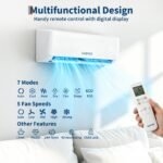 Split Klimaanlage mit Heizen A++ / Kühlen A++, 9000 BTU (2.7 kW) Inverter Klimagerät, Ultraleise, Energiesparmodus, WiFi & App, bis 70qm, Klimagerät Wandmontage R32 Kältemittel, Montagematerial – Bild 8