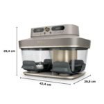 Ninja CRISPi DualZone Glas Air Fryer, Heißluftfritteuse mit 2 Körben, 8 Funktionen, zwei Gerichte gleichzeitig zubereiten, PFAS-freie Glasbehälter, Stein Gold DD103EUSD1 – Bild 2