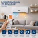 Energieeffiziente Split-Klimaanlage 9000 BTU (2,7 kW), Inverter-Technologie Kühlen & Heizen A++, Sehr leise R32 Wandmontage WiFi & App Steuerung Timer Für Räume bis 80 – Bild 2