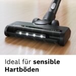 Bosch Akku-Staubsauger Unlimited Gen2 Serie 8 BSS825ALL, beutellos, bis 45 Min Laufzeit, austauschbarer Akku, Schnellladegerät, Hartboden-Softdüse mit LED, XXL-Polsterdüse, Fugendüse, weiß – Bild 10