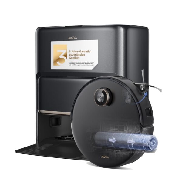 MOVA Z60 Ultra Roller Complete, HydroForce-Wischen, AutoShield-Tech Schwarz