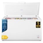 HEINNER HCF-HS420E++ Side-by-Side Kühl-Gefrierkombination – 420 L Gesamtvolumen, No-Frost-Technologie, Energieklasse E, LED-Innenbeleuchtung, Touch-Bedienung, Weiß – 5 Jahre Garantie