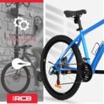 RCB GK2 26"-Mountainbike, 21-Gang-Kettenschaltung, Aluminiumrahmen, Federgabel, mechanische Scheibenbremsen, Getränkehalter, ideal für Freizeit und Fitness, geeignet für Jugendliche und Erwachsene – Bild 2