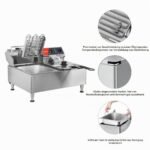 CROSSON 12L Elektrische Fritteuse mit doppeltem Tank und rotierendem Fritteusenkopf, 30-Minuten-Timer, EGO-Thermostat, Aufsatzfritteuse für den gewerblichen Gebrauch – Bild 4