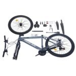 LSBIKE Mountainbike 24/26/27.5/29 Zoll, 21 Gang Schaltung MTB Fahrrad, All-Terrain Mountain Bike mit Doppelscheibenbremse und Gabelfederung, Outdoor Fahrräder mit Wasserflaschenhalter (Grau, 24 Zoll) – Bild 6