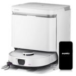 EUREKA J15 Max Ultra Saugroboter mit Wischfunktion, Extensible Seitenbürste & Wischarm, 22000Pa Saug Wischroboter mit Selbstreinigung, 80℃ Heißwasserreinigung, IntelliView 2,0, Anti-Wickel