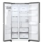 LG GSJE81PYBD Side-by-Side Kühlschrank mit Gefrierfach (628 L, Energieklasse D) mit Eis- und Wasserspender, UVNano, DoorCooling+, Smart Inverter Compressor, Silber – Bild 2