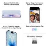 Apple iPhone 17 256 GB: 6,3" Display mit ProMotion, A19 Chip, Center Stage Frontkamera für Smarte Gruppenselfies, Verbesserte Kratzfestigkeit, Batterie für den ganzen Tag; Lavendel – Bild 4