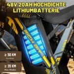 cysum V9 Ultra Elektrofahrrad, 17 Zoll E Bike Herren Damen, 48V 20Ah Lithium Akku, Elektro Dirtbike mit hydraulischen Scheibenbremsen und Vollfederung (Throttle_Assist) – Bild 4