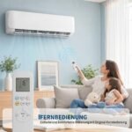 Thaookte Split Klimaanlage 9000 BTU，Split Kältegerät mit Heizen, R32 Kühlen, Entfeuchten und Lüften, Klimaanlage Wandmontage bis 110㎡, Ultraleise, Fernbedienung & APP, 24h-Timer[Energieklasse A++] – Bild 8