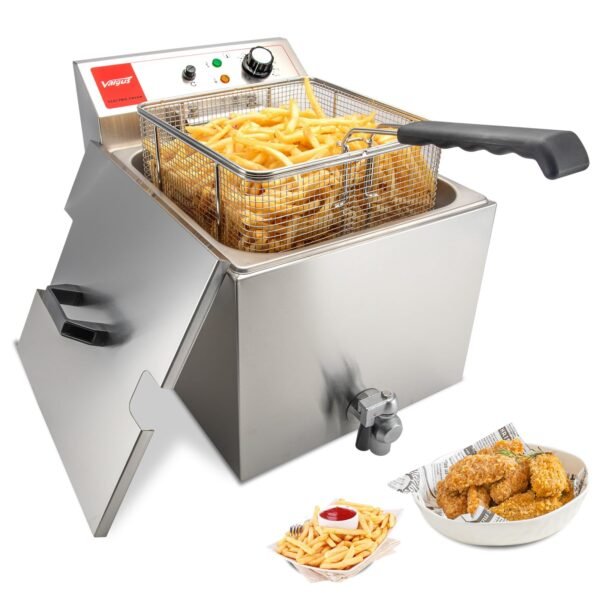 Valgus Professionelle elektrische Fritteuse aus Edelstahl 3300W 16L