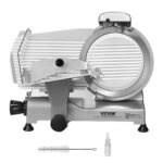 VEVOR Kommerzieller Fleischschneider Allesschneider 340 W, Elektrische Aufschnittmaschine Lebensmittelschneider mit 25,4 cm-Kohlenstoffstahlklinge, 0–15 mm Einstellbare Dicke für Fleisch, Käse, Gemüse – Bild 9
