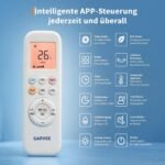 18000 BTU Split Inverter Anlage 3,5 kW Kühlen & Heizen | A++ Effizienz, R32, WiFi App Steuerung, leise | Bis 105 qm Nutzfläche, mit sämtlichem Montagezubehör – Bild 8