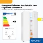 Exquisit SBS546-040D Side-by-Side Kühlschrank, 442 L, No Frost, Weiss – Bild 2