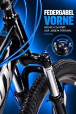 Cyclux 26 Zoll Mountainbike für Jugendliche | Für Körpergröße ca. 140–165 cm | Shimano 21-Gang Schaltung | Scheibenbremsen | Blau – Bild 4