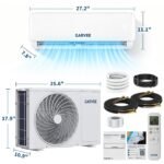 Split Klimaanlage mit Heizen A++ / Kühlen A++, 9000 BTU (2.7 kW) Inverter Klimagerät, Ultraleise, Energiesparmodus, WiFi & App, bis 70qm, Klimagerät Wandmontage R32 Kältemittel, Montagematerial – Bild 7
