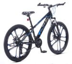Cyclux 26 Zoll Mountainbike für Jugendliche | Für Körpergröße ca. 140–165 cm | Shimano 21-Gang Schaltung | Scheibenbremsen | Blau – Bild 2